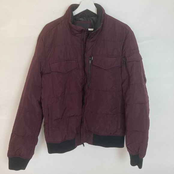 Dkny Elastic Cuffs Zip Closure High Neck Winter Bomber Jacket - Picture 9 of 16